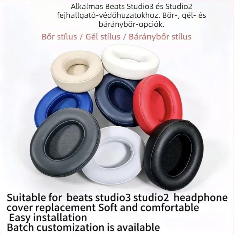 Bőr és szivacs fülpárnák Beats Studio 2.0 és 3.0-hoz (2. és 3. generáció)