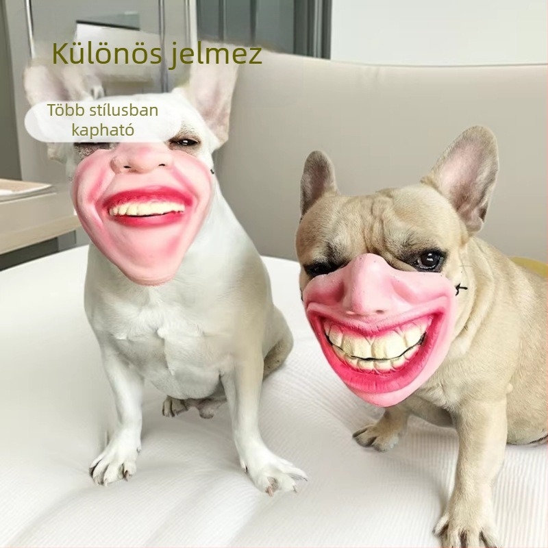 PU-habból készült vicces kutyamaska, jelmez kellék