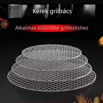 Rozsdamentes acélból készült kör alakú grillszál háló kültéri használatra, vastagabb grillrács koreai barbecue-hoz
