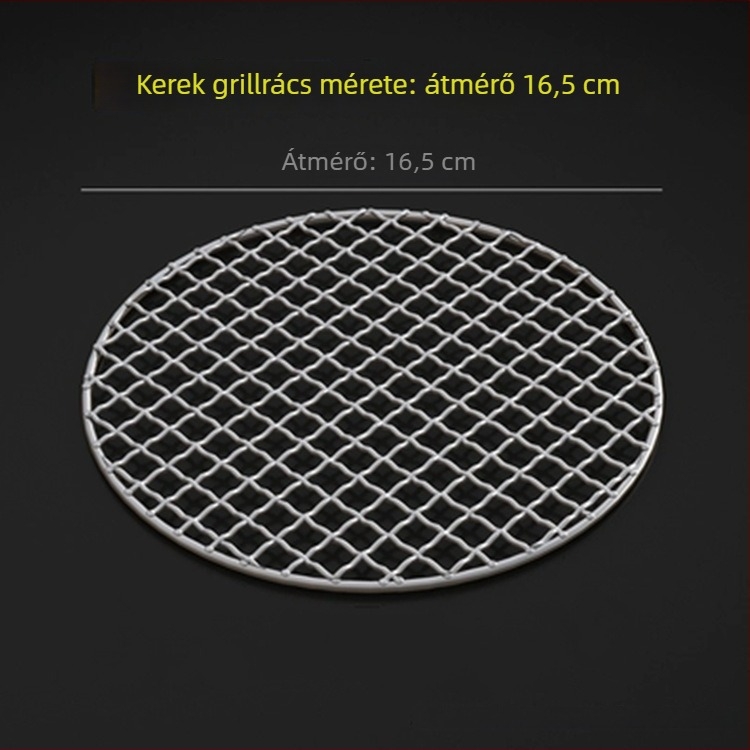 Rozsdamentes acélból készült kör alakú grillszál háló kültéri használatra, vastagabb grillrács koreai barbecue-hoz