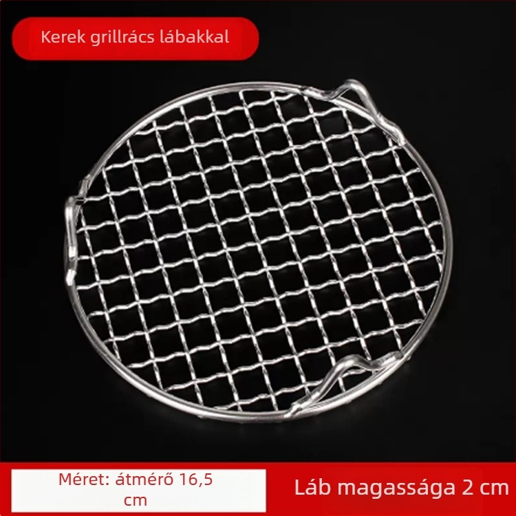 Rozsdamentes acélból készült kör alakú grillszál háló kültéri használatra, vastagabb grillrács koreai barbecue-hoz