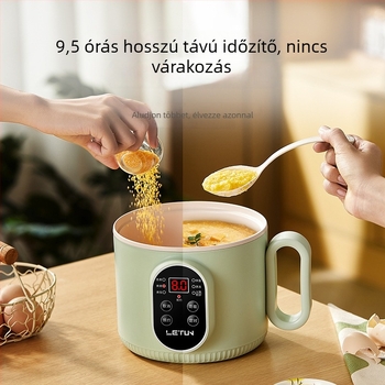 Egyszemélyes elektromos főzőedény, kompakt diákszálláshoz, 1-2 személyre, multifunkcionális, belső edény rozsdamentes acélból, párolás és grill funkció, modell C400, 220V