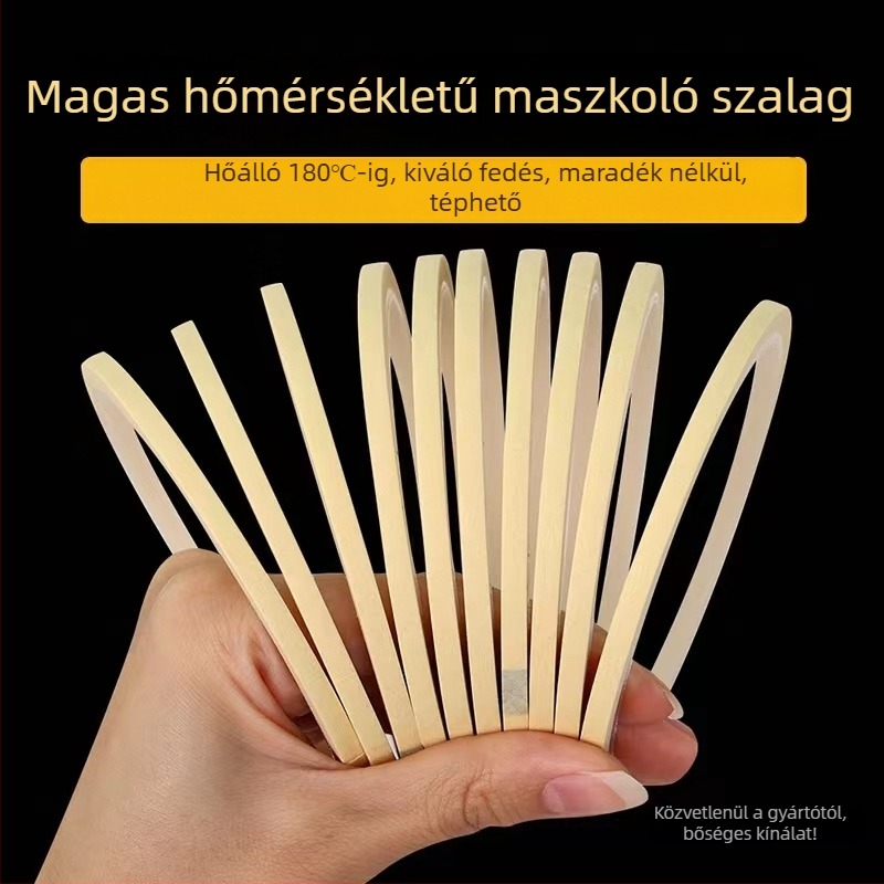 Hőálló, texturált papíralapú maszkolószalag, ultra vékony 1 mm, autófestéshez és körömdesignhoz, varratok láthatatlan fedése