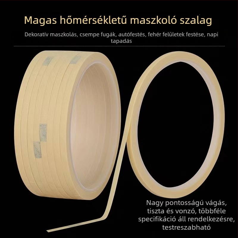 Hőálló, texturált papíralapú maszkolószalag, ultra vékony 1 mm, autófestéshez és körömdesignhoz, varratok láthatatlan fedése