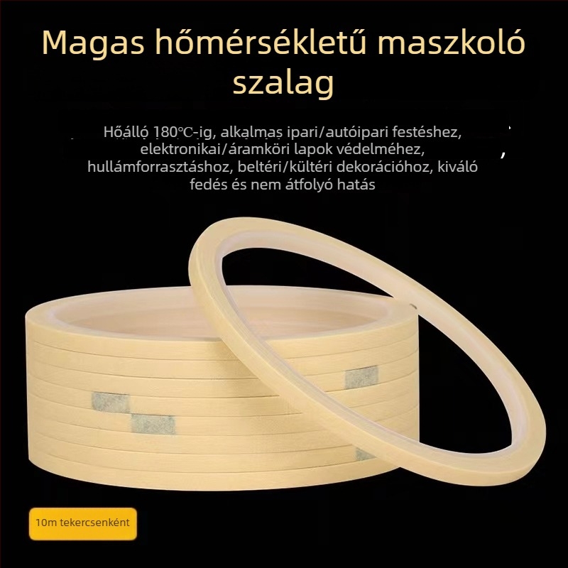Hőálló, texturált papíralapú maszkolószalag, ultra vékony 1 mm, autófestéshez és körömdesignhoz, varratok láthatatlan fedése