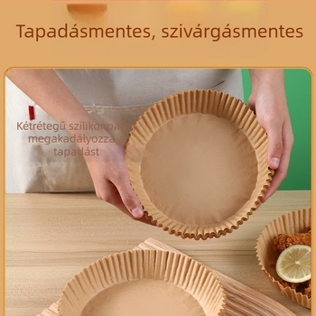 Silikon sütőpapír olajfel szívó alátéttel – Air Fryerhez, négyzetretes, hőálló