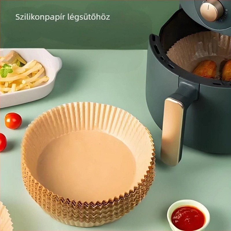 Légsütőhöz készült sütőpapír szilikonos bevonattal, zsíroldó, élelmiszer-minőségű, hőálló
