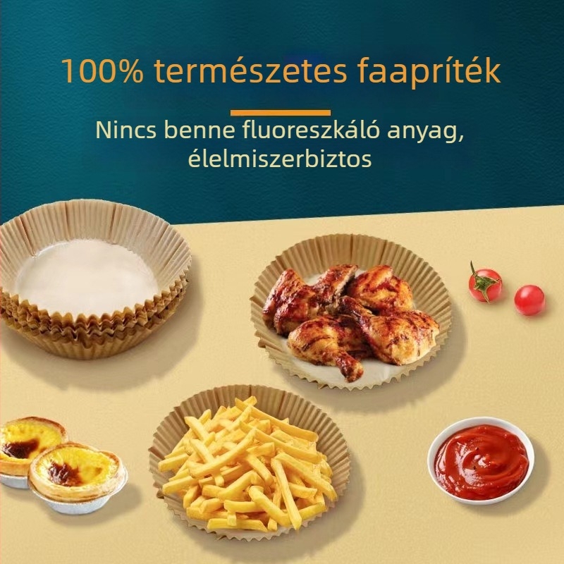 Légsütőhöz készült sütőpapír szilikonos bevonattal, zsíroldó, élelmiszer-minőségű, hőálló