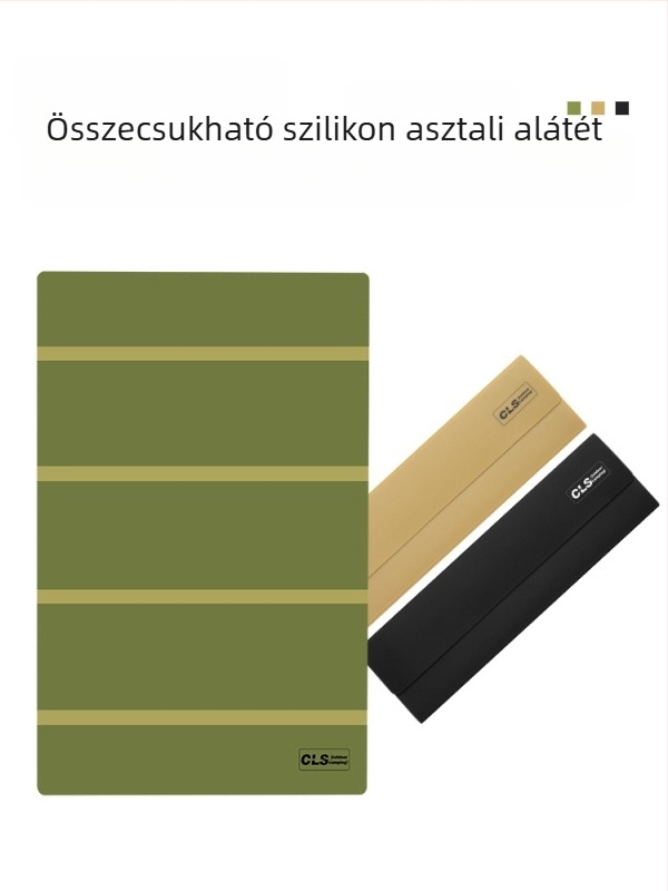 CLS összecsukható szilikon asztali alátét kültéri piknikhez – vízálló, olajálló, csúszásmentes, hőszigetelő alátét
