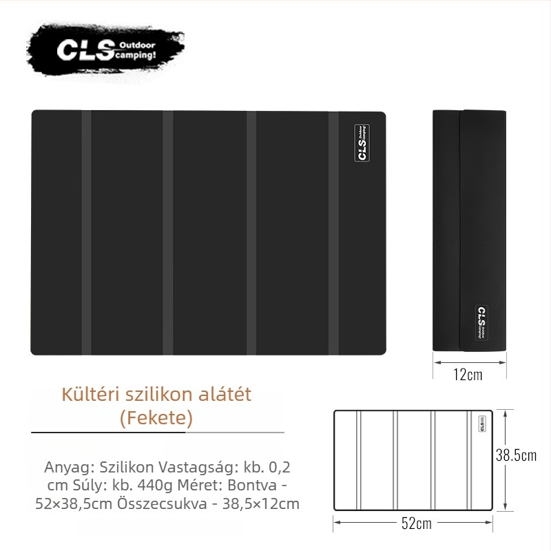 CLS összecsukható szilikon asztali alátét kültéri piknikhez – vízálló, olajálló, csúszásmentes, hőszigetelő alátét