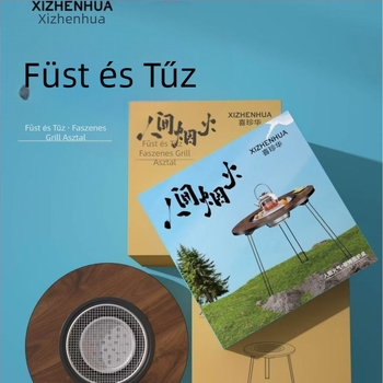 Xizhenhua Kör alakú széntüzelésű grillasztal – Tartós kempingezéshez