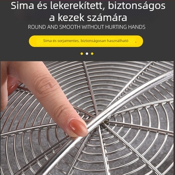 Nagy rozsdamentes acél szűrőkanál sütéshez – professzionális konyha