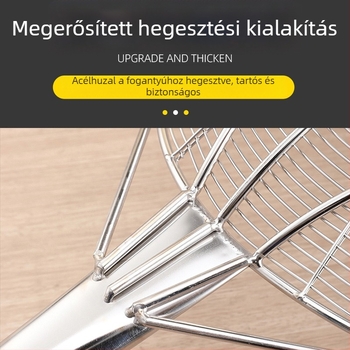 Nagy rozsdamentes acél szűrőkanál sütéshez – professzionális konyha