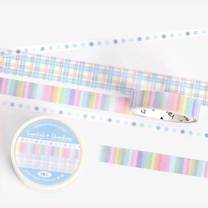 Letter Lover washi szalagkészlet, Spring Prelude sorozat, egyszerű, friss alapcsíkok a kollázshoz