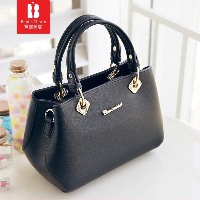 Banimei női táska, elegáns egyszínű váll- és crossbody táska, Boston stílusú nőknek