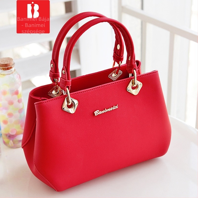 Banimei női táska, elegáns egyszínű váll- és crossbody táska, Boston stílusú nőknek