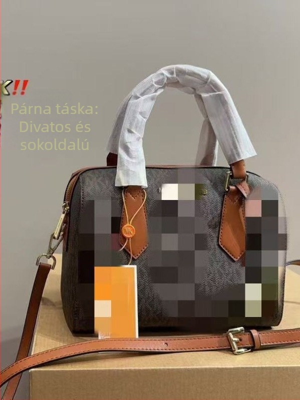 Boston Pillow táska virágos mintával és széles szivárványos vállpánttal nőknek — kézben, vállon vagy crossbody