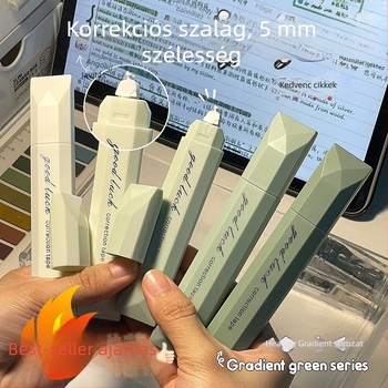 Gradiens korrigálós szalag, nagy kapacitású, csendes, sima, hordozható, nyom nélkül, toll-stílusú korrektor diákok számára