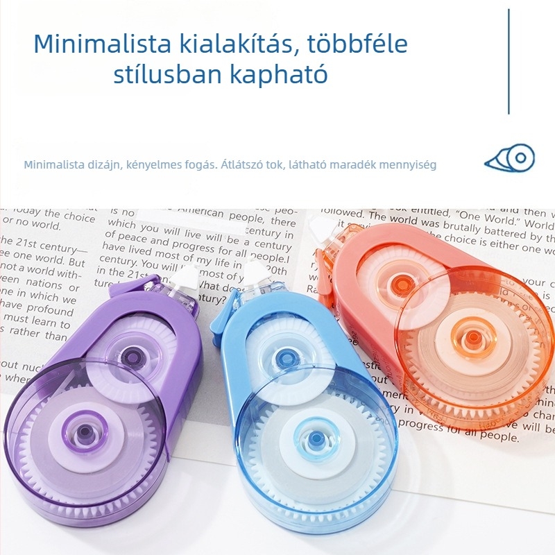 Rich 8 Nagy kapacitású átlátszó javító szalag, diákoknak, oktatási irodai kellékek