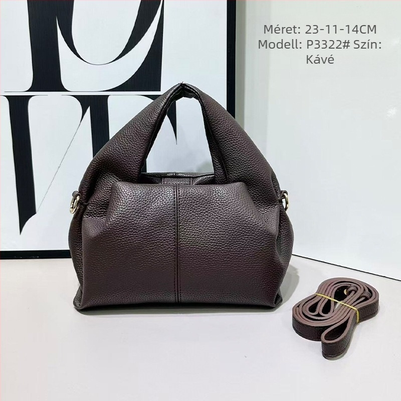 Cloud Bag PU női válltáska, crossbody, közepes méret, egyszínű