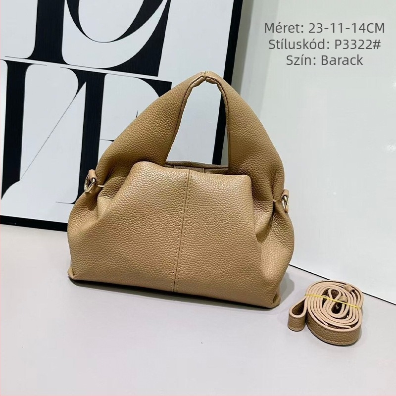 Cloud Bag PU női válltáska, crossbody, közepes méret, egyszínű