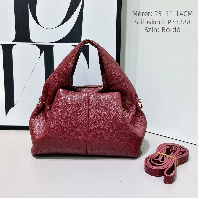 Cloud Bag PU női válltáska, crossbody, közepes méret, egyszínű