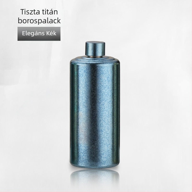 Tiszta titánból készült boros flakon, kültéri hordozható, zárt palack, titán ötvözet, könnyű