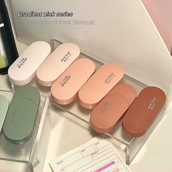 Macaron gradientes korrigáló szalag, nagy kapacitású, aranyos és hordozható iskolai kellék