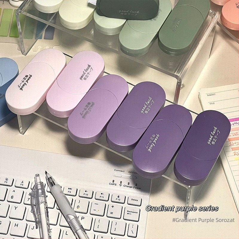 Macaron gradientes korrigáló szalag, nagy kapacitású, aranyos és hordozható iskolai kellék
