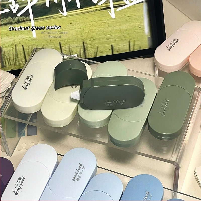 Macaron gradientes korrigáló szalag, nagy kapacitású, aranyos és hordozható iskolai kellék