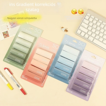 Gradient színű korrekciós szalag diákoknak, elegáns és csendes irodai kellék