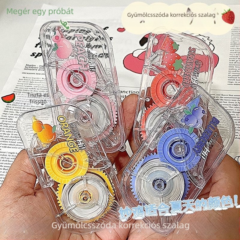 Chenqi Fruit Soda helyesítő szalag, átlátszó, nagy kapacitású, diákmodell