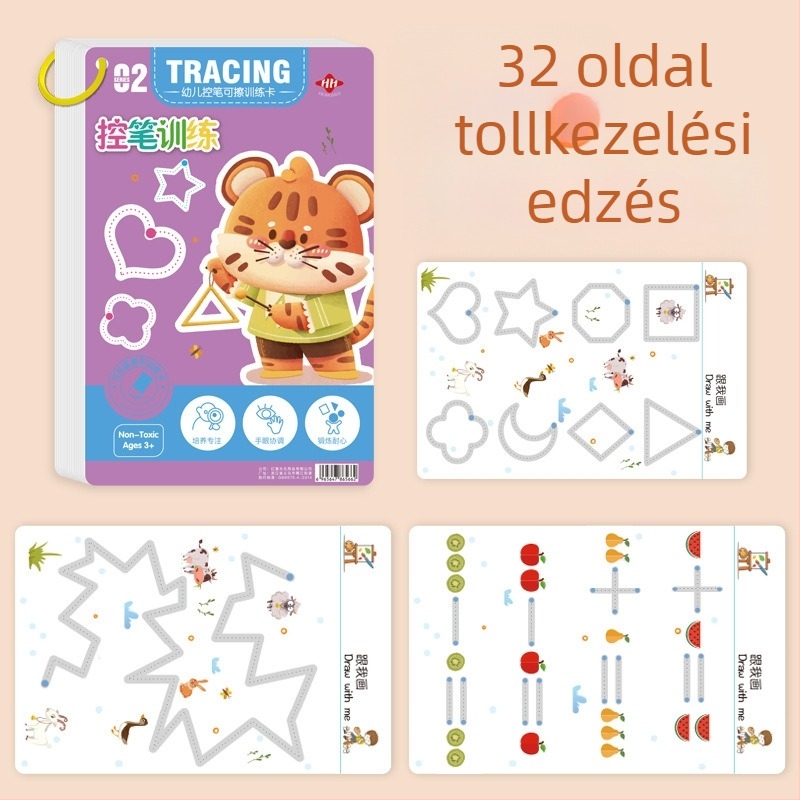 Gyerekeknek szóló tollirányítási edzőkártyák – kiírható írás- és tollmozgás gyakorlatok