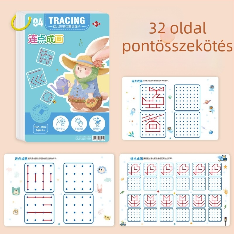 Gyerekeknek szóló tollirányítási edzőkártyák – kiírható írás- és tollmozgás gyakorlatok