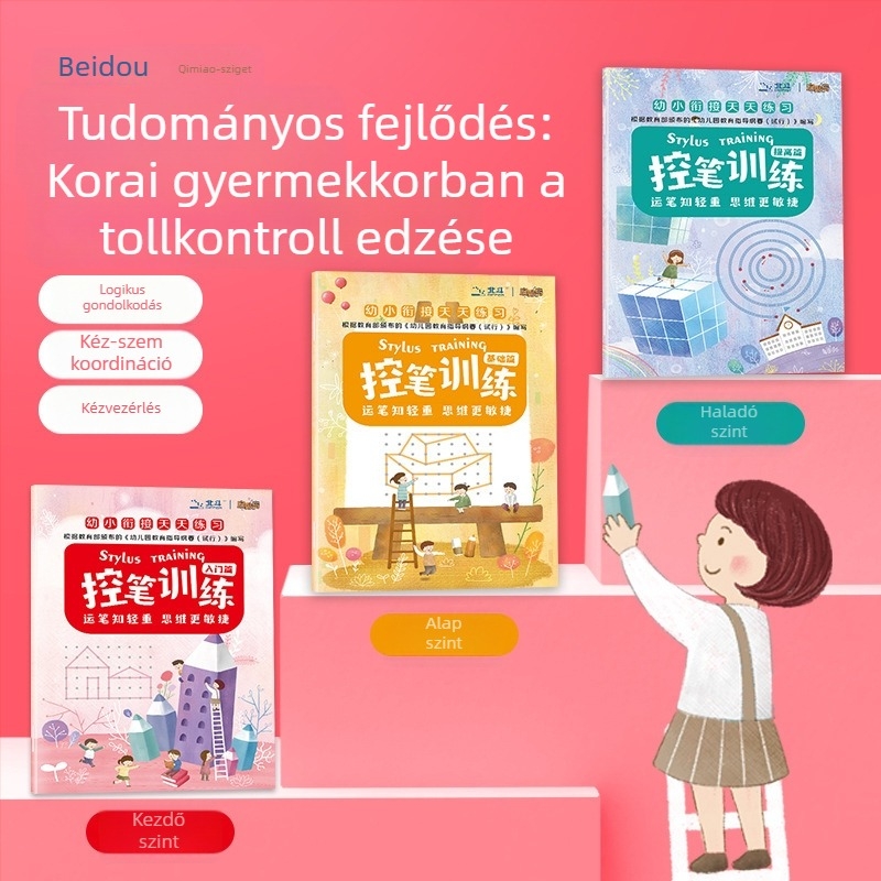 Íráskontroll gyakorlófüzet óvodásoknak – vonalvezetés és vonalrajz gyakorlása