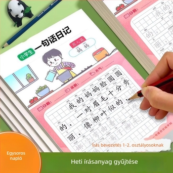 Egy mondatos naplóírás gyakorlófüzet 1–3. osztályosoknak, képekre írás és fogalmazás gyakorlat