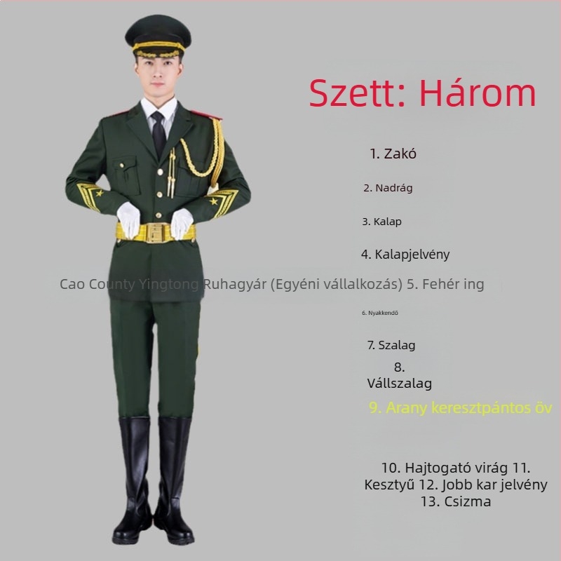 Poliészter iskolai egyenruha készlet diákoknak – katonai zenei együttes, tiszteletkaron és zászlóőrség
