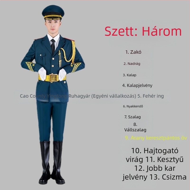 Poliészter iskolai egyenruha készlet diákoknak – katonai zenei együttes, tiszteletkaron és zászlóőrség