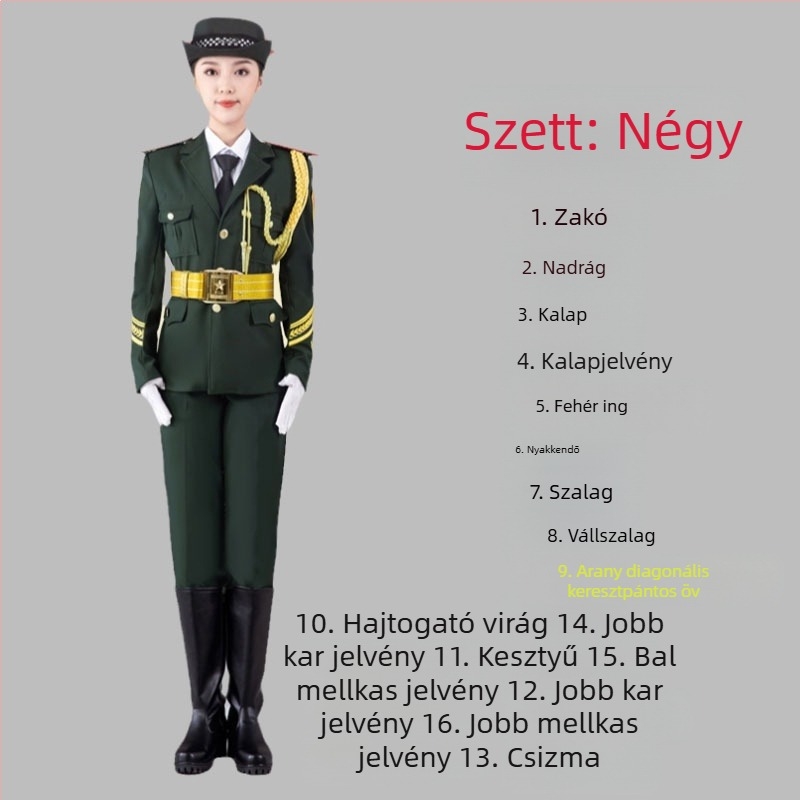 Poliészter iskolai egyenruha készlet diákoknak – katonai zenei együttes, tiszteletkaron és zászlóőrség