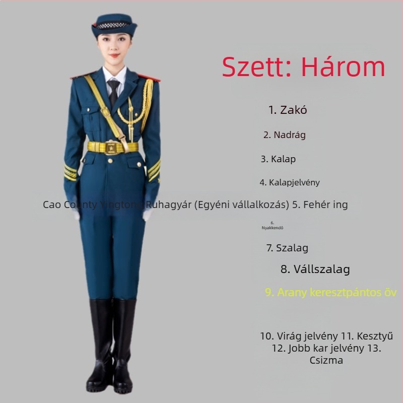 Poliészter iskolai egyenruha készlet diákoknak – katonai zenei együttes, tiszteletkaron és zászlóőrség