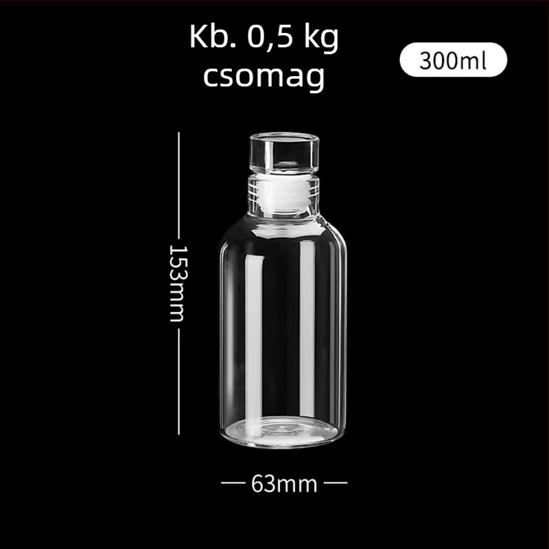 Ginseng infúziós boroszilikát üveg, zárható, vastag falú, 0,5 kg üres üveg otthoni főzéshez borhoz