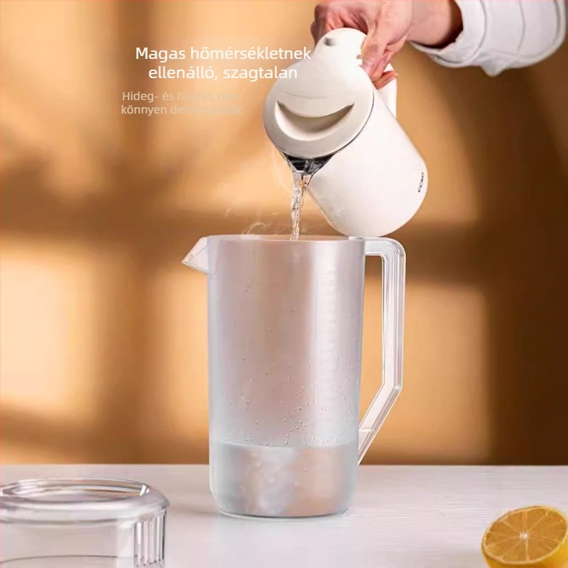 Akril műanyag hidegvíz-kanna teásbarna színnel, nagy kapacitású, kereskedelmi tej-tea üzletekhez