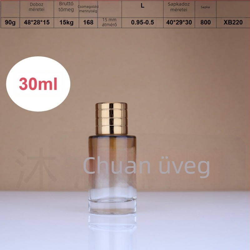 Színes üveges parfümös flakon permetezősapkával, függőleges csíkos dizájn, 30 ml / 50 ml