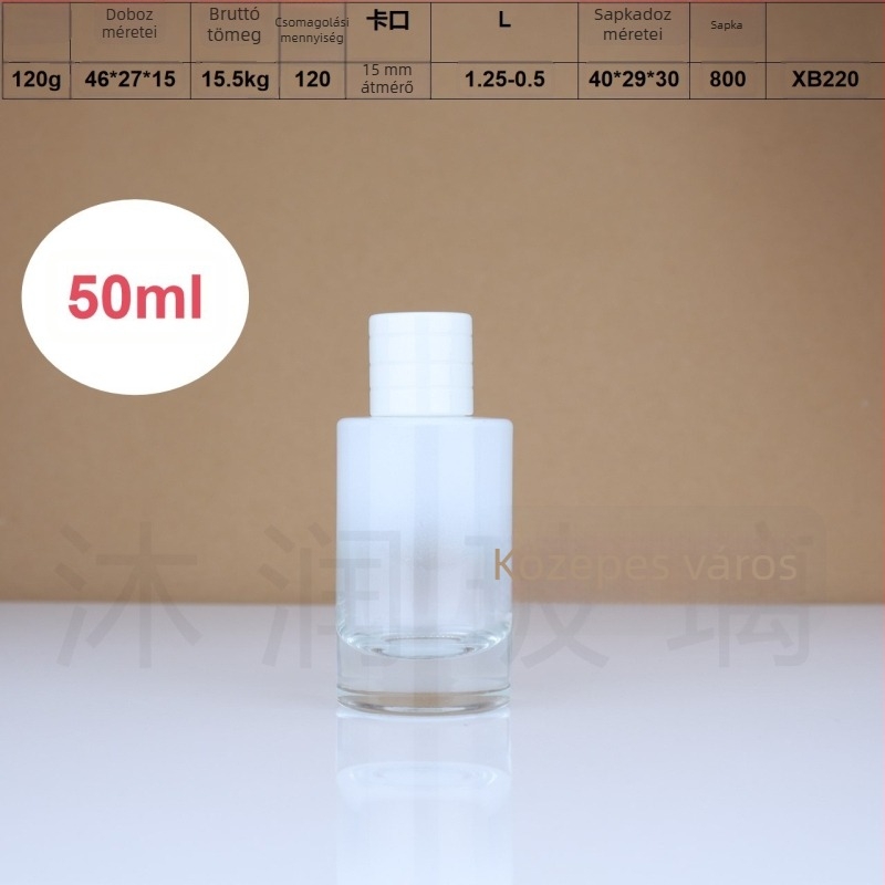 Színes üveges parfümös flakon permetezősapkával, függőleges csíkos dizájn, 30 ml / 50 ml