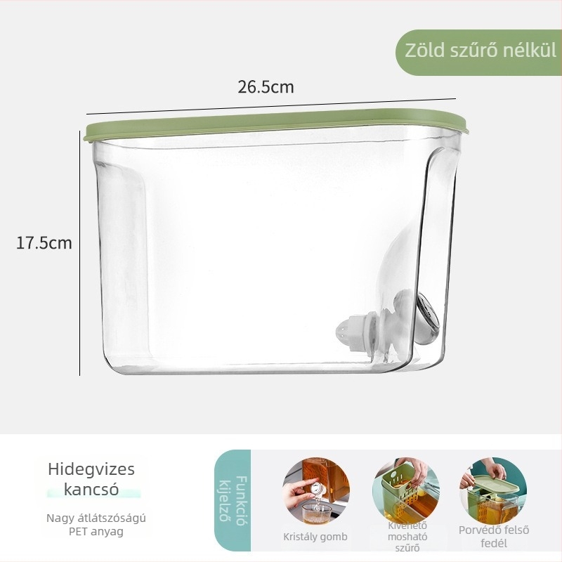 Nagy kapacitású hidegvíztartály csappal, hőálló, otthoni használatra