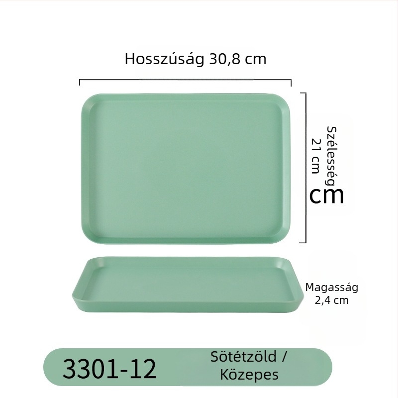 Nordic stílusú melamin tálca, téglalap alakú, éttermek és otthoni használatra, porcelánhatású teás tálca