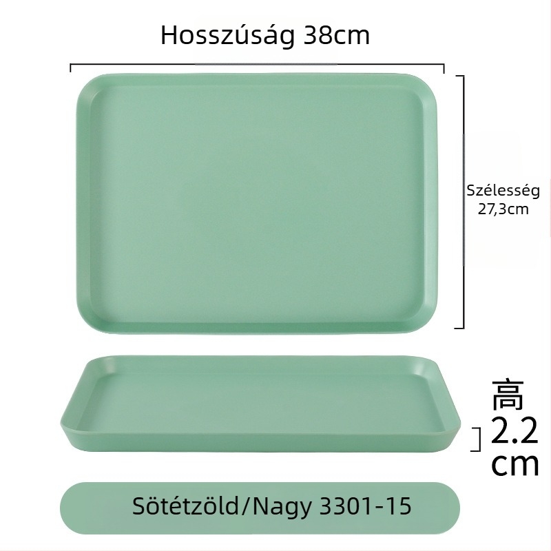 Nordic stílusú melamin tálca, téglalap alakú, éttermek és otthoni használatra, porcelánhatású teás tálca
