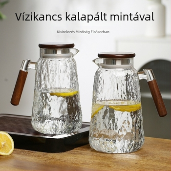5 új üvegből készült hidegvíz kanna otthoni használatra, vastag falú, nagy kapacitású, hőálló, hideg főzéshez készlet
