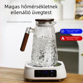 5 új üvegből készült hidegvíz kanna otthoni használatra, vastag falú, nagy kapacitású, hőálló, hideg főzéshez készlet