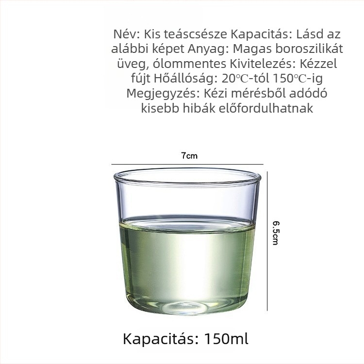 Átlátszó boroszilikát üvegből készült gyümölcslé-kanna és pohár egy személyre
